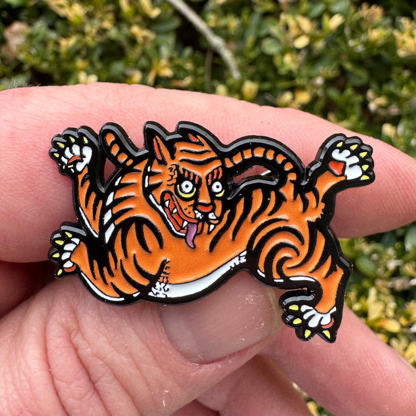 El Tigre Loco Enamel Pin - 1 1/2” - The Crazy Tiger - traditional
