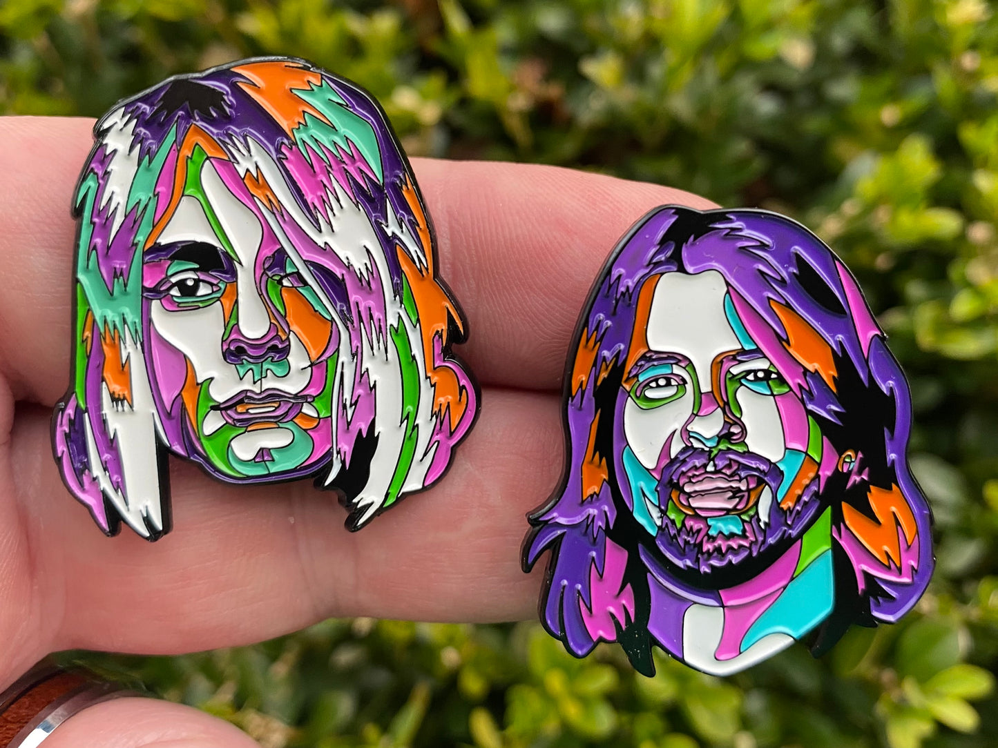 Nirvana - Pop Art Pin Set - 2 pins - Kurt Cobain Dave Grohl