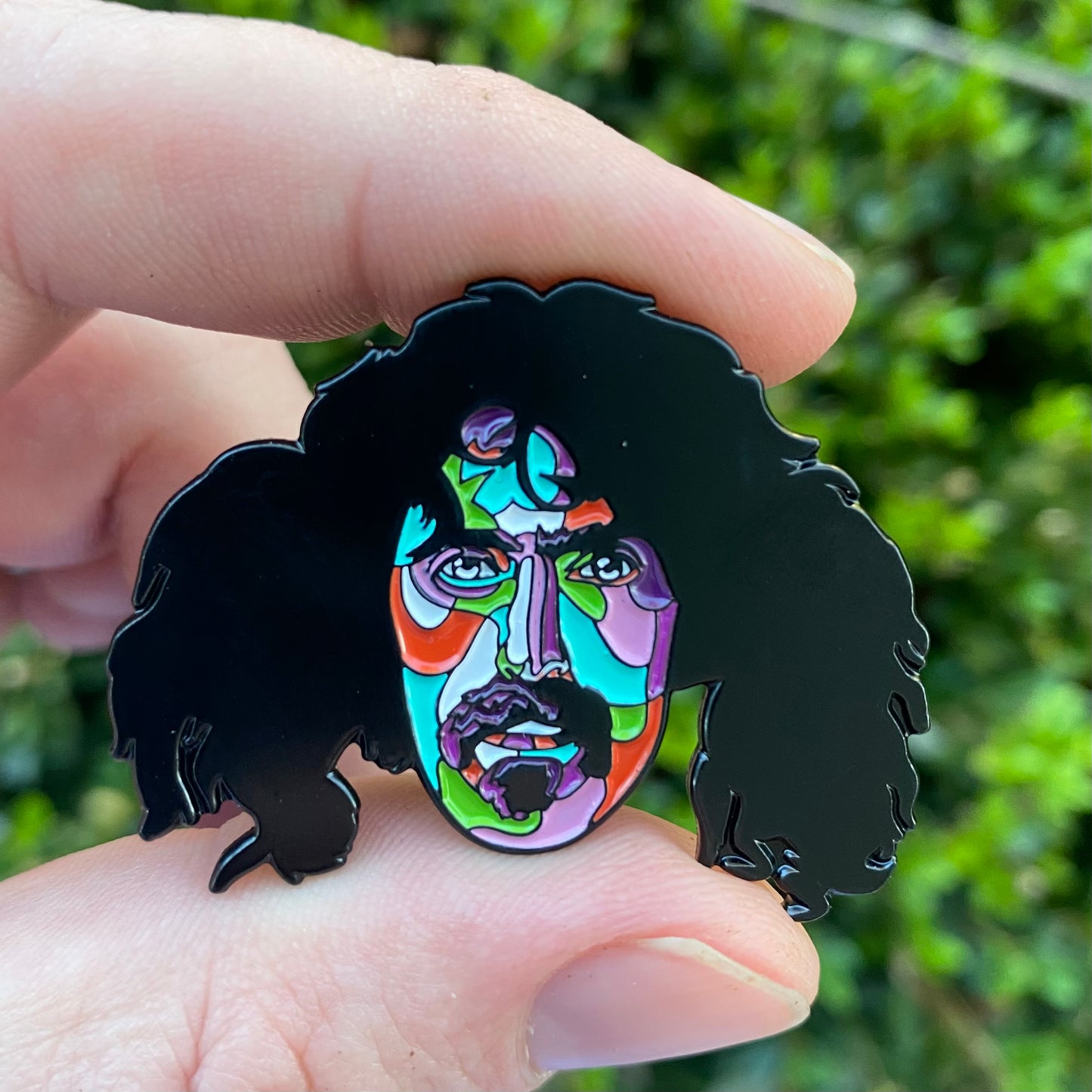 Frank Zappa - Pop Art Style Enamel Pin - 1 3/4”