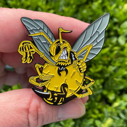 Wu Tang Killa Bee Enamel Pin - 2” with double posts - Wu Tang Clan