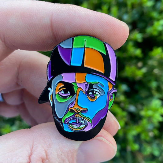 J Dilla Pop Art Style Enamel Pin - 1 1/2” - Jay Dee
